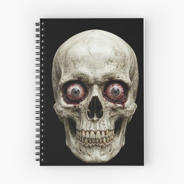 Item preview, Creepy Skull with Popping Zombie Eyes, Dark Witchcraft Horror Art Design designed and sold by Cauldron Crafts.