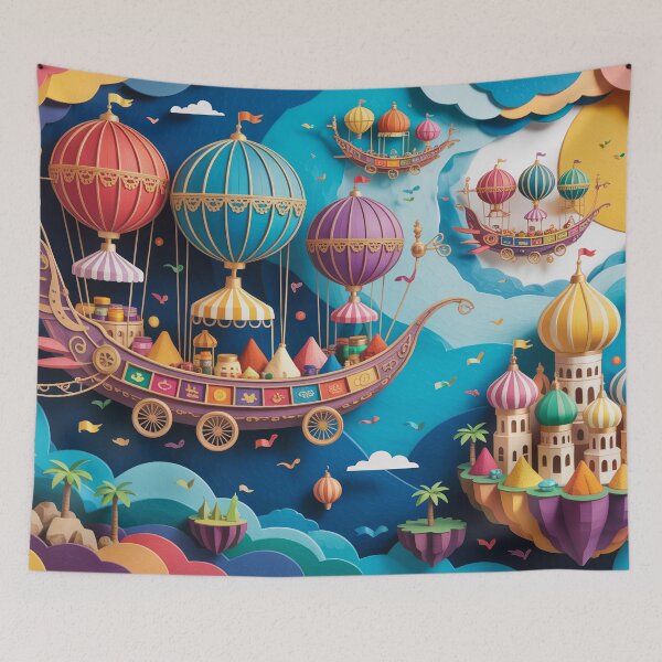 Item preview, Flying Spice Bazaar - Oriental Trading Fleet designed and sold by Paper Wonderland.