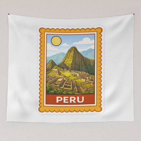 Item preview, Peru Machu Picchu Travel Stamp Sticker Magnet designed and sold by CLOUTKULT.