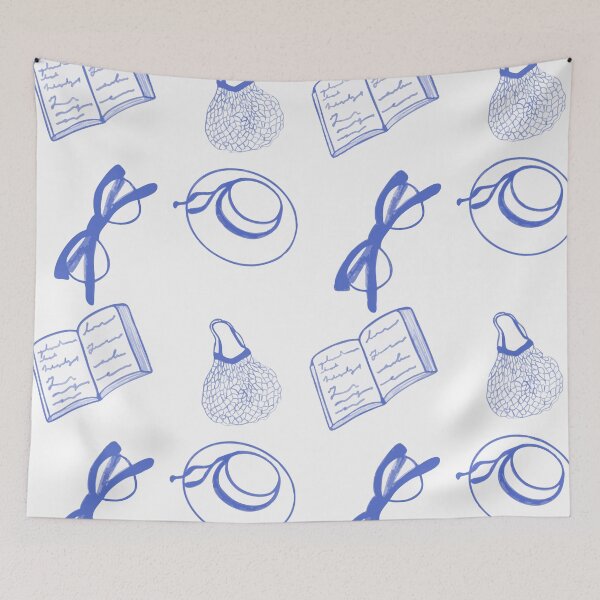 Item preview, Simple Line Art Summer Pattern with Holiday Essentials. designed and sold by TaniaArtDesign.