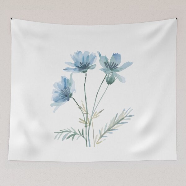 Item preview, Blue wild cornflowers designed and sold by uunaa.