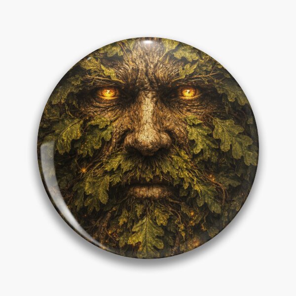 Item preview, The Green Man Awakens – Ancient Forest Guardian Art designed and sold by MythicPortals.