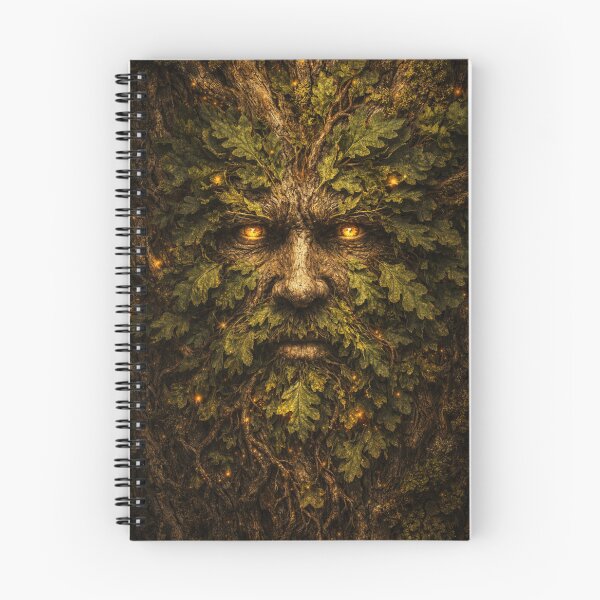 Item preview, The Green Man Awakens – Ancient Forest Guardian Art designed and sold by MythicPortals.