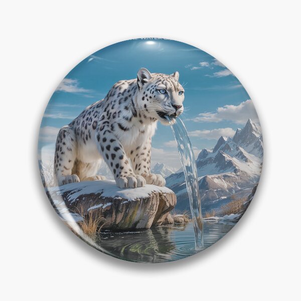 Item preview, Aquarius Snow Leopard Zodiac Astrology Poster designed and sold by candiscamera.