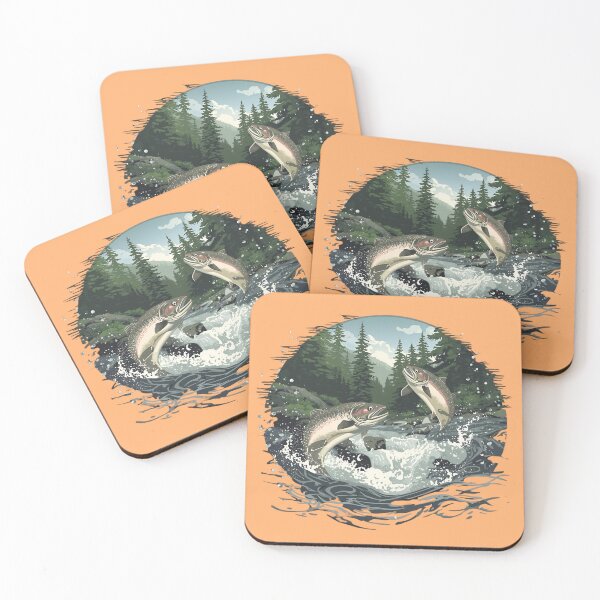 Item preview, Salmon Fishing in the Wild – River Angler Outdoor Adventure Design designed and sold by Chroma Dreams .