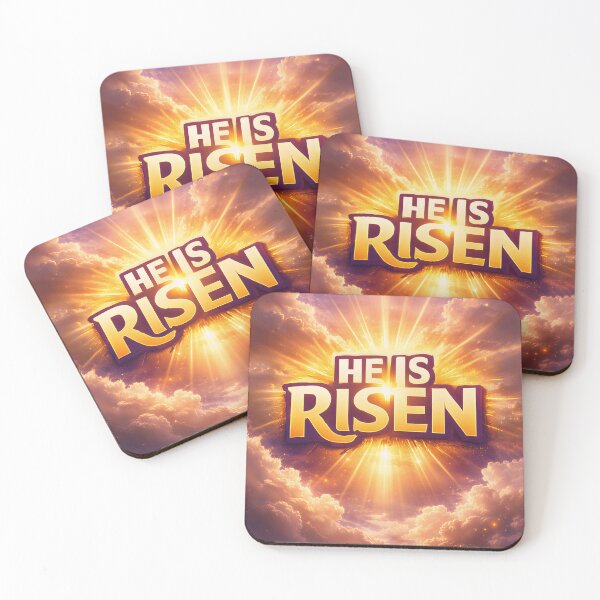 Item preview, He Is Risen Easter Typography Sunburst Christian Design designed and sold by AzmyStore.as .