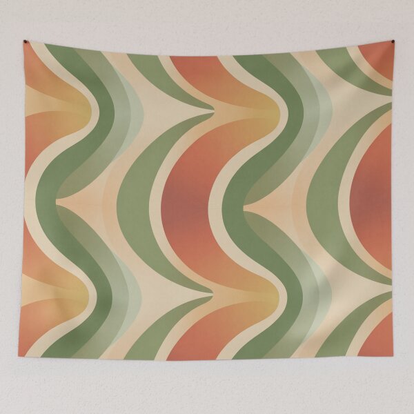 Item preview, Abstract Wavy Seamless Pattern – Warm Gradient Waves designed and sold by Midnight Veil Designs.