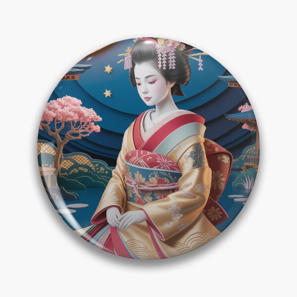 Item preview, Geisha in the evening teahouse garden designed and sold by Paper Wonderland.