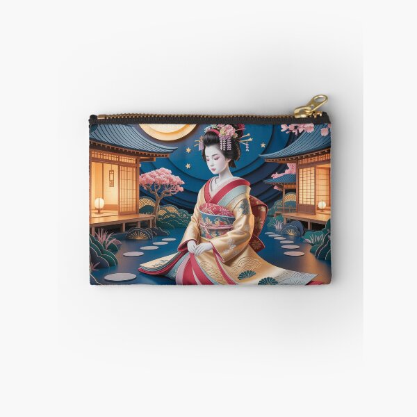 Item preview, Geisha in the evening teahouse garden designed and sold by Paper Wonderland.