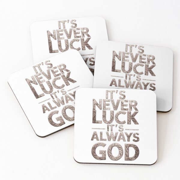 Item preview, It's Never Luck It's Always God T-Shirt | Faith Based Stone Texture Christian Quote Design designed and sold by Clintora.