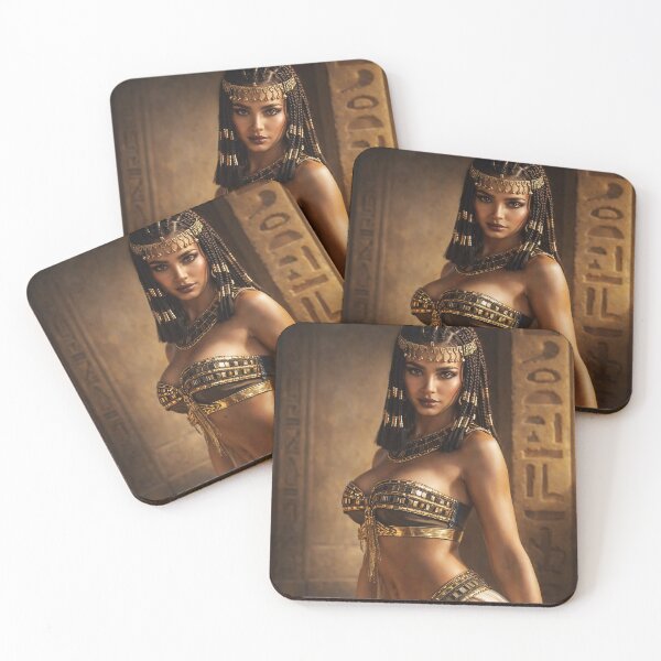 Item preview, Ancient Desert Queen Portrait – Cinematic Gold Warrior Woman Art designed and sold by thor81pl.