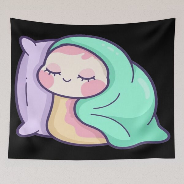 Item preview, Cute Sleeping Snail in Blanket Kawaii designed and sold by DailySparks.