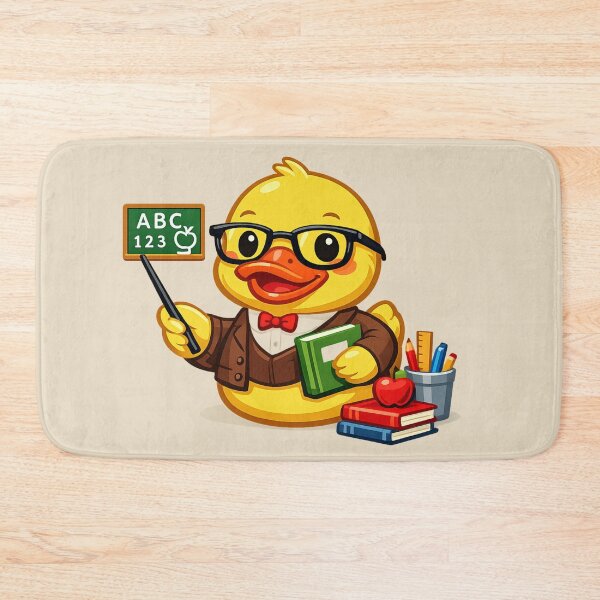 Item preview, Funny Teacher Rubber Duck Cartoon Classroom Duck designed and sold by BROHLine Studio.