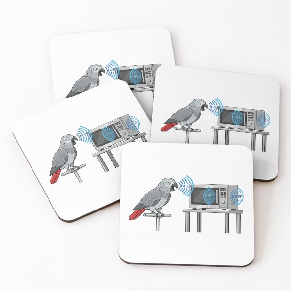 Item preview, I Am The Microwave Now African Grey Parrot designed and sold by Petzzz.