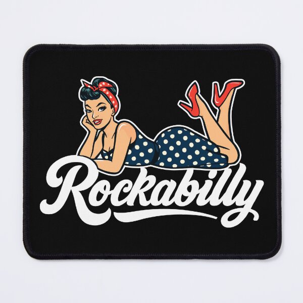 Item preview, Rockabilly Pin-Up: Vintage woman in a petticoat dress designed and sold by Pineapple-Tree.