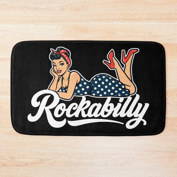 Item preview, Rockabilly Pin-Up: Vintage woman in a petticoat dress designed and sold by Pineapple-Tree.