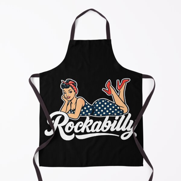 Item preview, Rockabilly Pin-Up: Vintage woman in a petticoat dress designed and sold by Pineapple-Tree.
