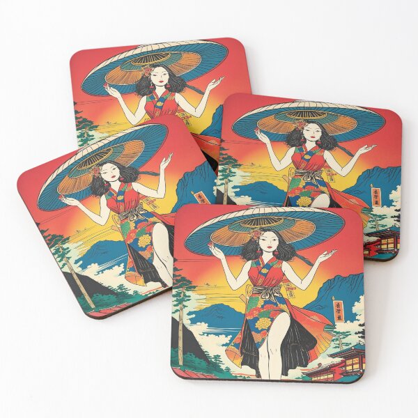 Item preview, Ukiyo-e Giant Alien Femme Fatale Invades Earth designed and sold by Vandy Fullam.