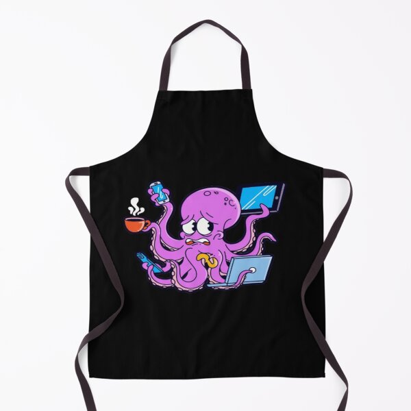 Item preview, Cute Octopus Working on Laptop Kawaii designed and sold by DailySparks.