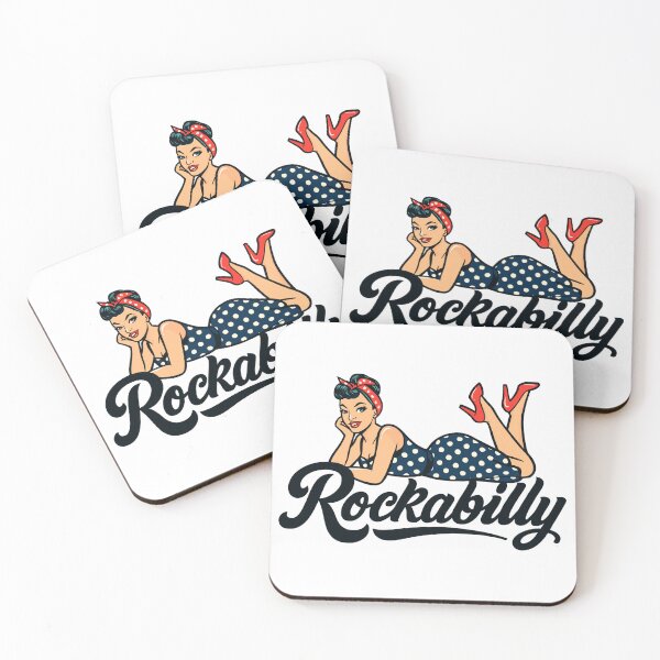 Item preview, Rockabilly Pin-Up: Vintage woman in a petticoat dress designed and sold by Pineapple-Tree.