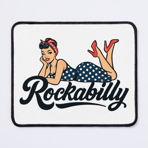 Item preview, Rockabilly Pin-Up: Vintage woman in a petticoat dress designed and sold by Pineapple-Tree.
