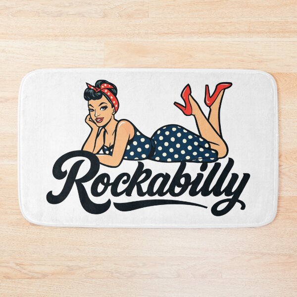 Item preview, Rockabilly Pin-Up: Vintage woman in a petticoat dress designed and sold by Pineapple-Tree.
