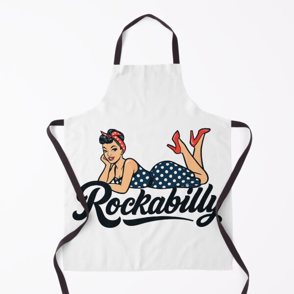 Item preview, Rockabilly Pin-Up: Vintage woman in a petticoat dress designed and sold by Pineapple-Tree.