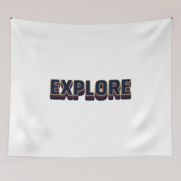 Item preview, Retro “EXPLORE” 3D Adventure Typography | Bold Motivational Travel Quote | Vintage Graphic Design designed and sold by Bright Nest Studio.