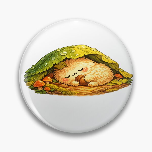 Item preview, Cute Sleeping Forest Creature Sticker | The World of Pipleaf designed and sold by TheCrookedFern.