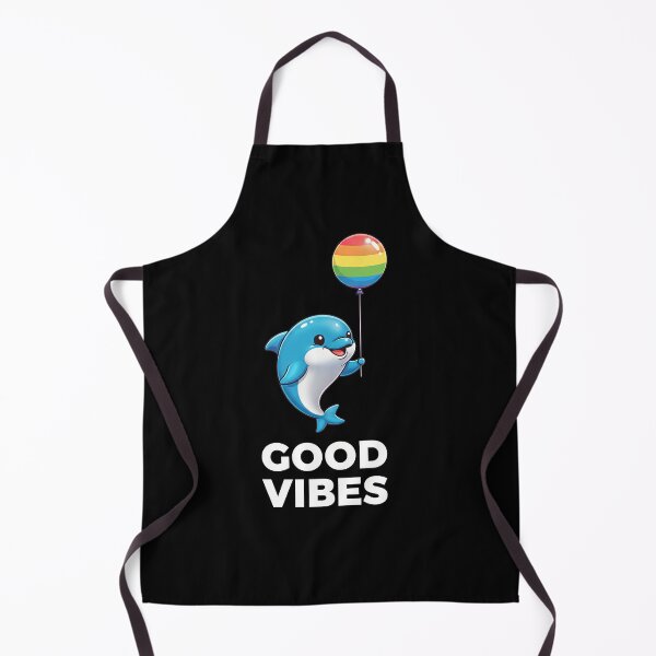 Item preview, Good Vibes Kawaii Dolphin Art designed and sold by Teeny Quities.