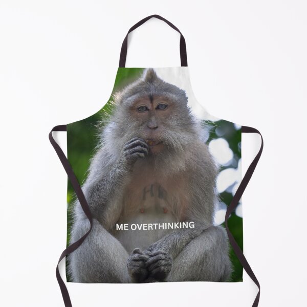 Item preview, Me Overthinking Monkey Meme Funny Anxious Thinker Sticker Relatable Humor Gift designed and sold by WildFrameNature.