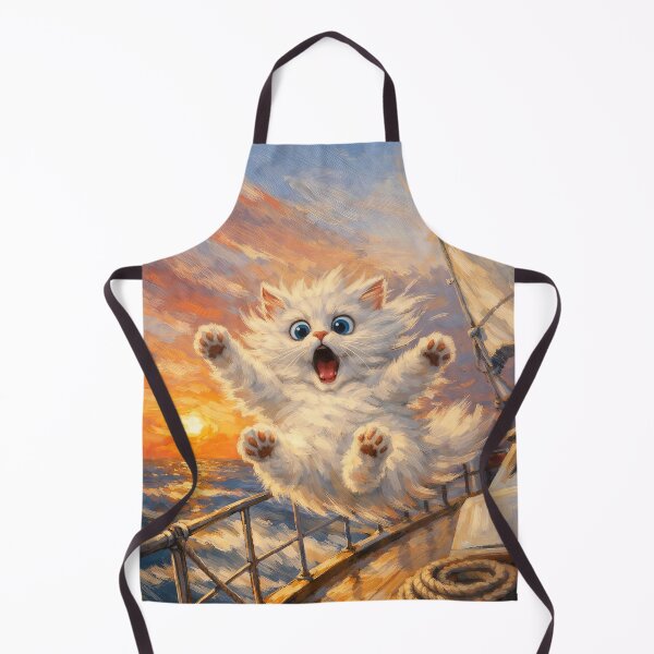 Item preview, Flying Titanic Cat Dramatic Jump designed and sold by CataosMeow.