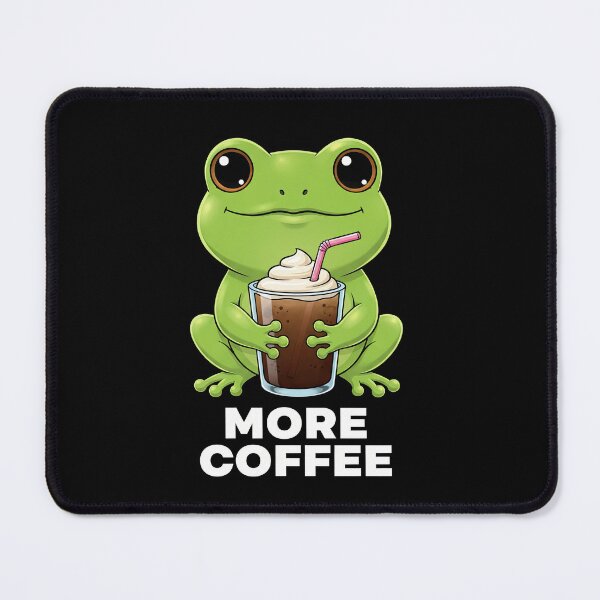 Item preview, More Coffee Kawaii Frog Illustration designed and sold by Teeny Quities.