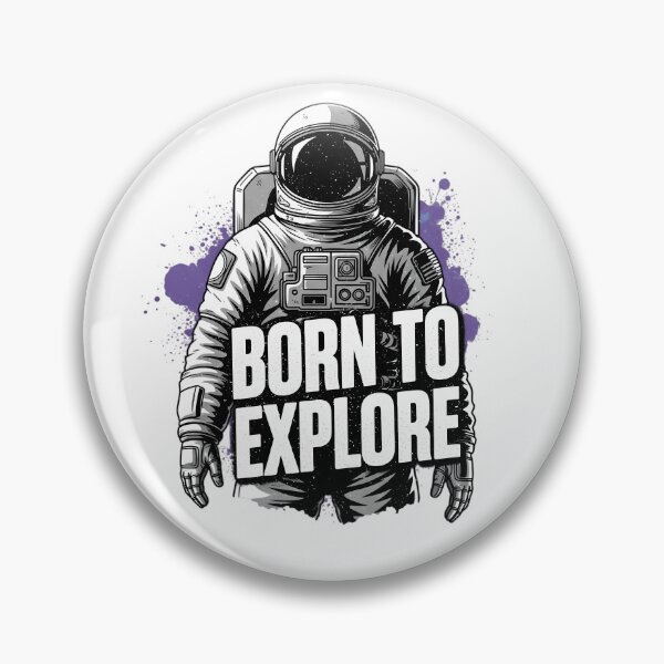 Item preview, Born to Explore Astronaut Purple Nebula Art designed and sold by Ossvio.