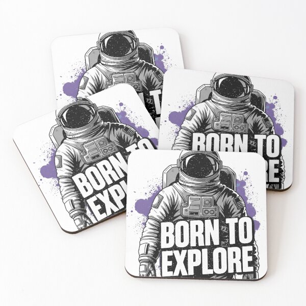 Item preview, Born to Explore Astronaut Purple Nebula Art designed and sold by Ossvio.