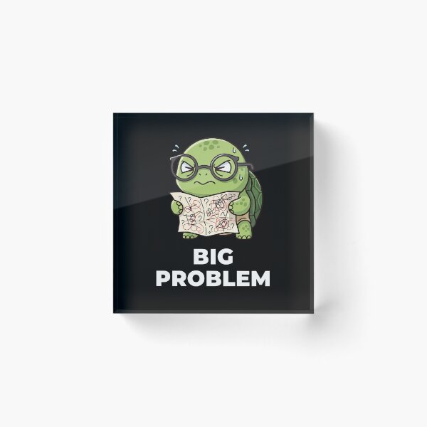 Item preview, Big Problem Kawaii Turtle Art designed and sold by Teeny Quities.