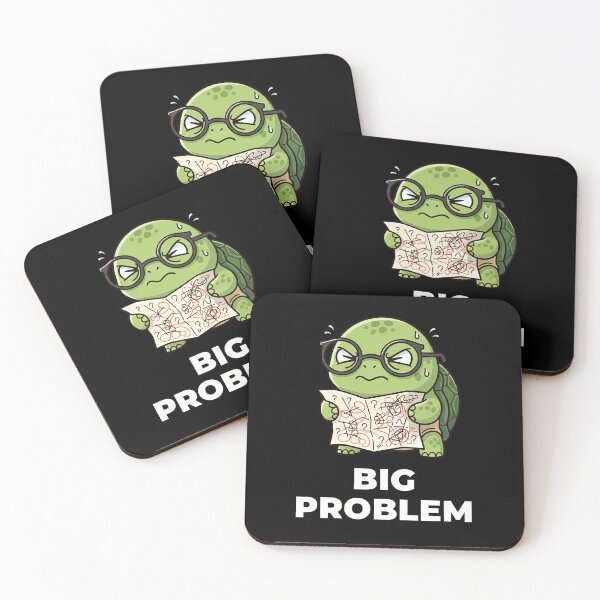 Item preview, Big Problem Kawaii Turtle Art designed and sold by Teeny Quities.