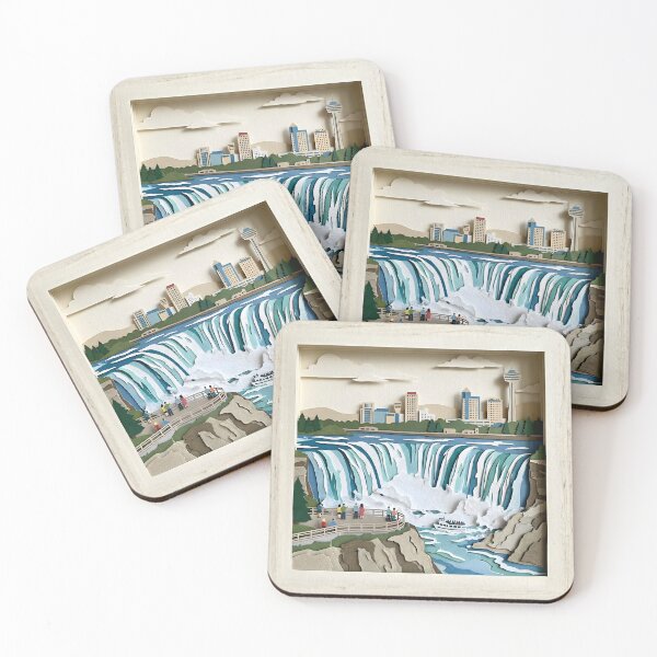 Item preview, Niagara Falls Canada Paper Craft Collage Diorama designed and sold by TackyTime.