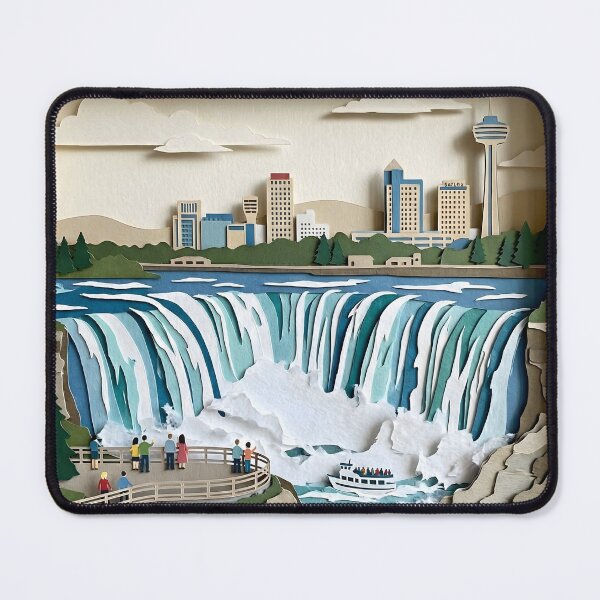 Item preview, Niagara Falls Canada Paper Craft Collage Diorama designed and sold by TackyTime.