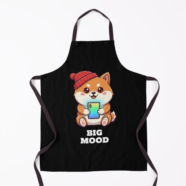 Item preview, Big Mood Kawaii Dog Phone Art designed and sold by Teeny Quities.