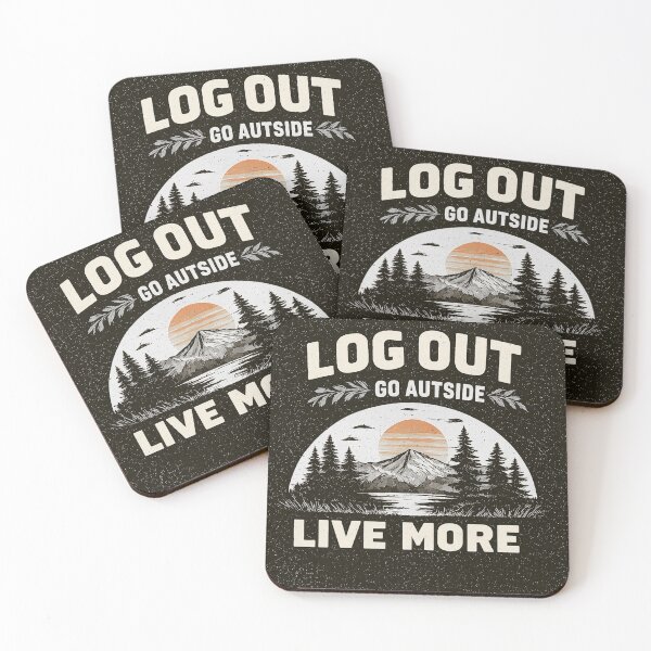 Item preview, log out and live, digital detox, unplug, nature, motivational quote designed and sold by Raxid2022.