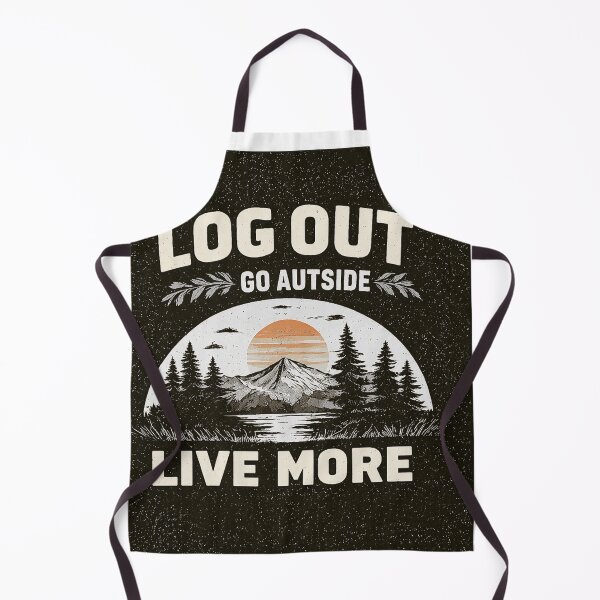 Item preview, log out and live, digital detox, unplug, nature, motivational quote designed and sold by Raxid2022.