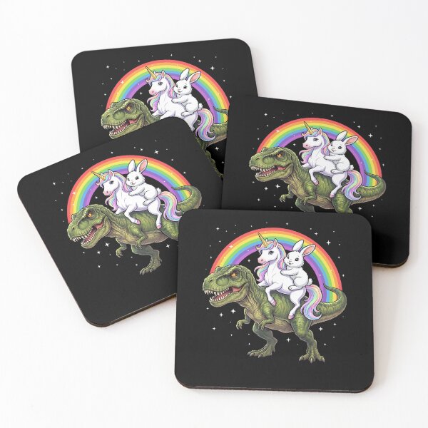 Item preview, Rainbow Rabbit Unicorn T Rex Dinosaur Animal Lover designed and sold by DoodleTortle.