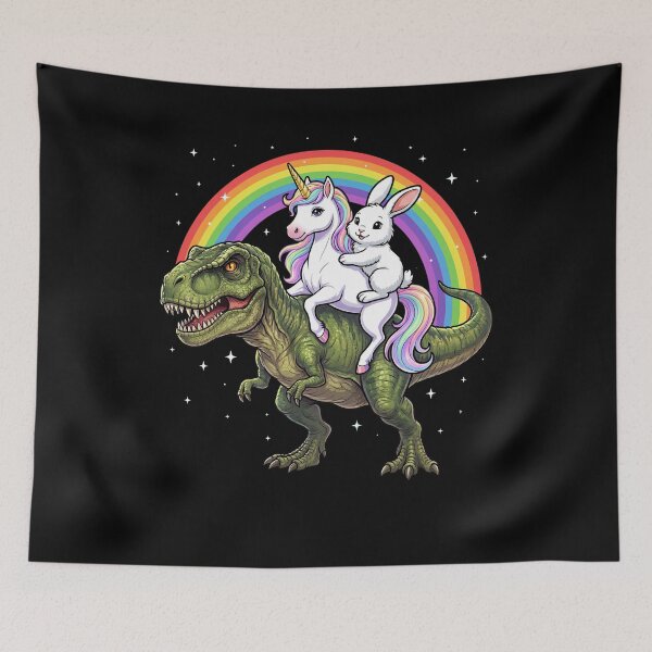 Item preview, Rainbow Rabbit Unicorn T Rex Dinosaur Animal Lover designed and sold by DoodleTortle.