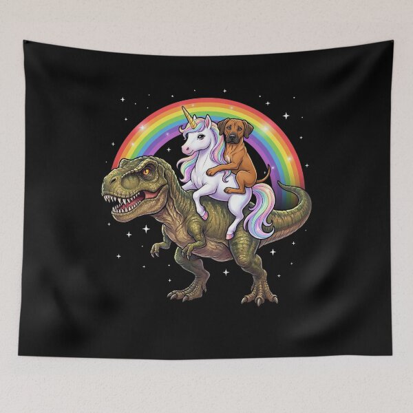 Item preview, Rainbow Rhodesian Ridgeback Unicorn T Rex Dinosaur Dog Lover designed and sold by DoodleTortle.