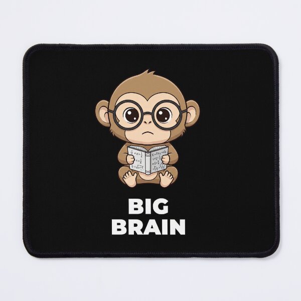 Item preview, Big Brain Kawaii Monkey Art designed and sold by Teeny Quities.