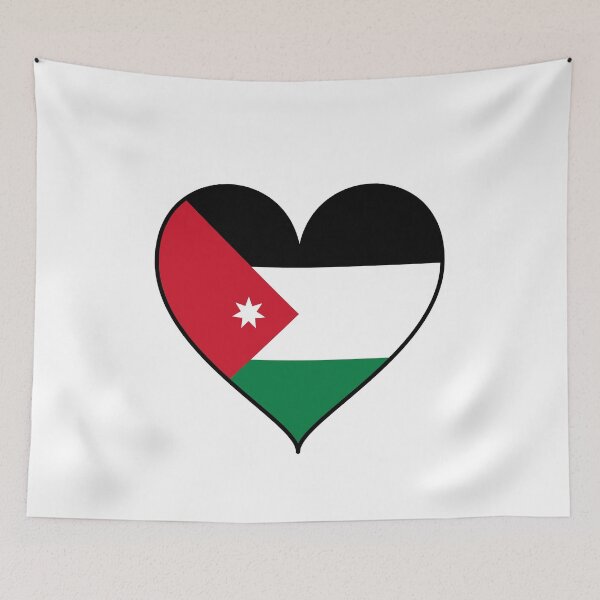 Item preview, Jordan Flag Heart Patriotic Design designed and sold by saadhamido.