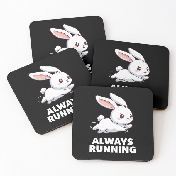 Item preview, Always Running Kawaii Bunny Art designed and sold by Teeny Quities.