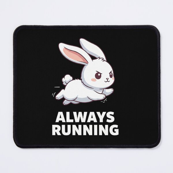 Item preview, Always Running Kawaii Bunny Art designed and sold by Teeny Quities.