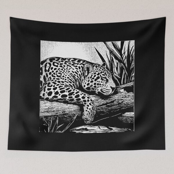 Item preview,  "Brazilian Pantanal Whispers: A Jaguar Onça Pintada Linocut Collection #1 designed and sold by Helios Be. Lavsh.